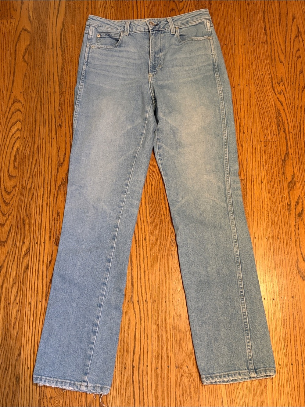 AMO Light Blue Straight-Leg Jeans